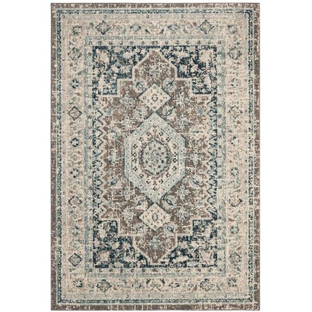 Safavieh 2 ft. 3 in. x 8 ft. Phoenix 100 Power Loom Area RugGrey & Blue PHX155F-28